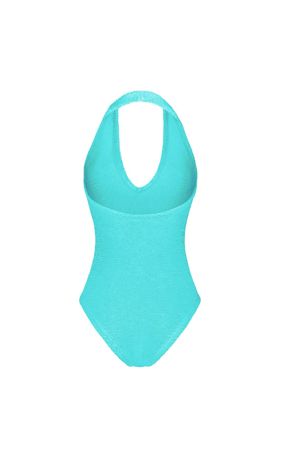PARAMIDONNA Women Julia Aquamarine V-Cut One-Piece Swimsuit
