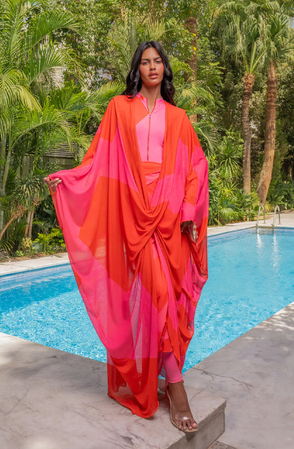 HADIA GHALEB Cherry Blaze II Kaftan