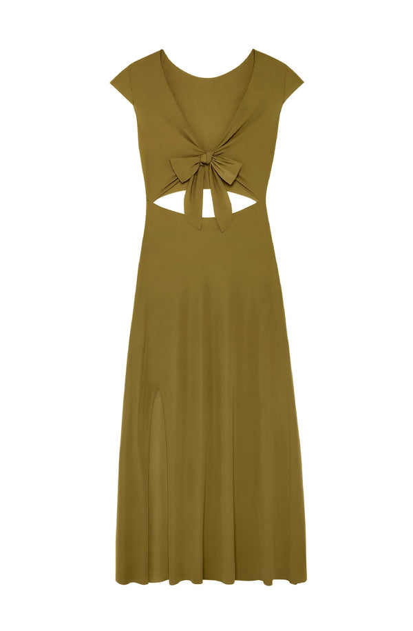 PAIN de SUCRE Women Kolil Long Bronze Cropped Cutout Dress