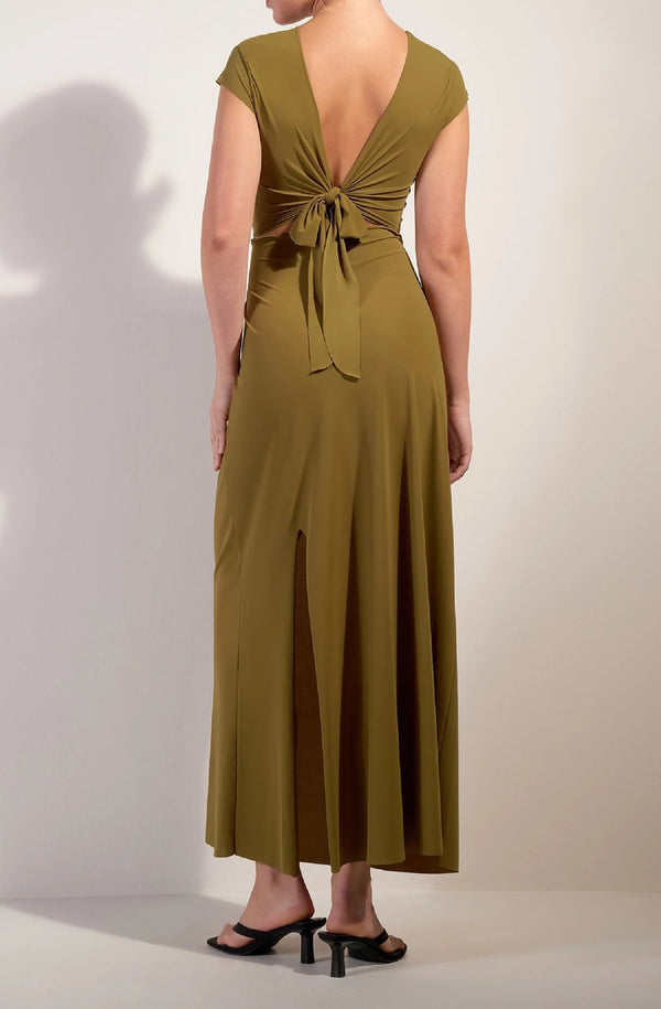 PAIN de SUCRE Women Kolil Long Bronze Cropped Cutout Dress
