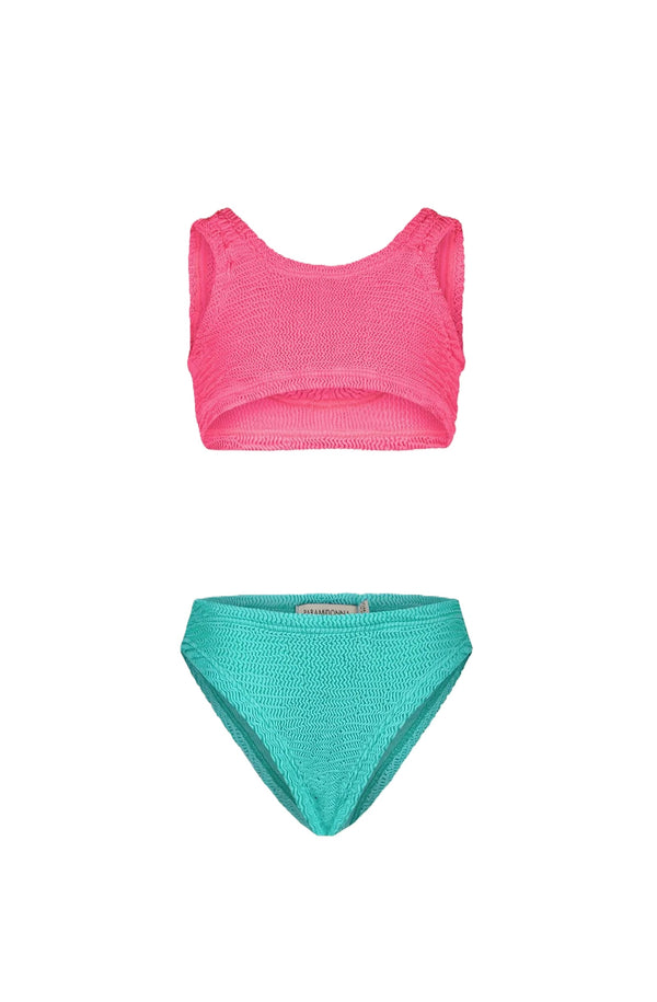 PARAMIDONNA Girls Katy Sea Green Candy Pink Bikini