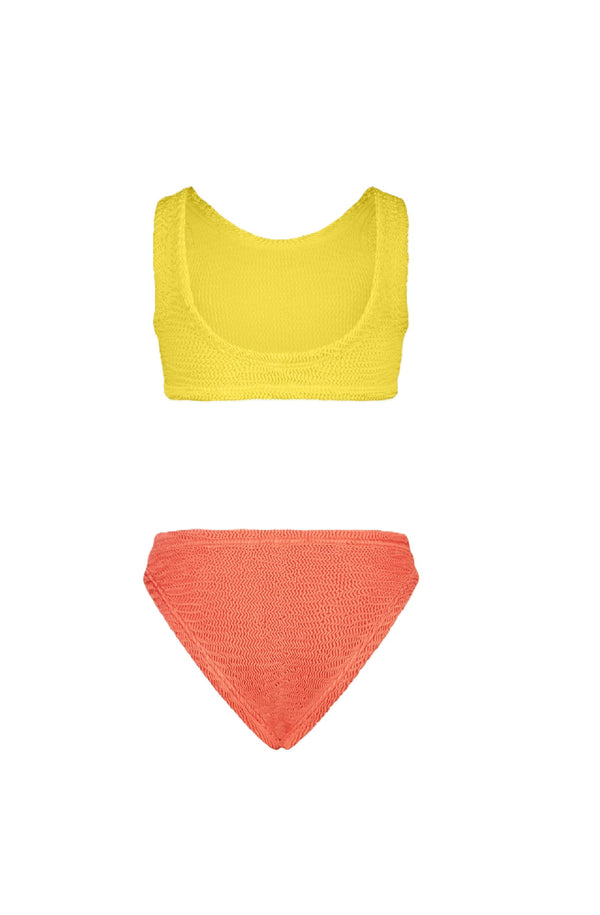PARAMIDONNA Girls Katy Lemon and Salmon Bikini