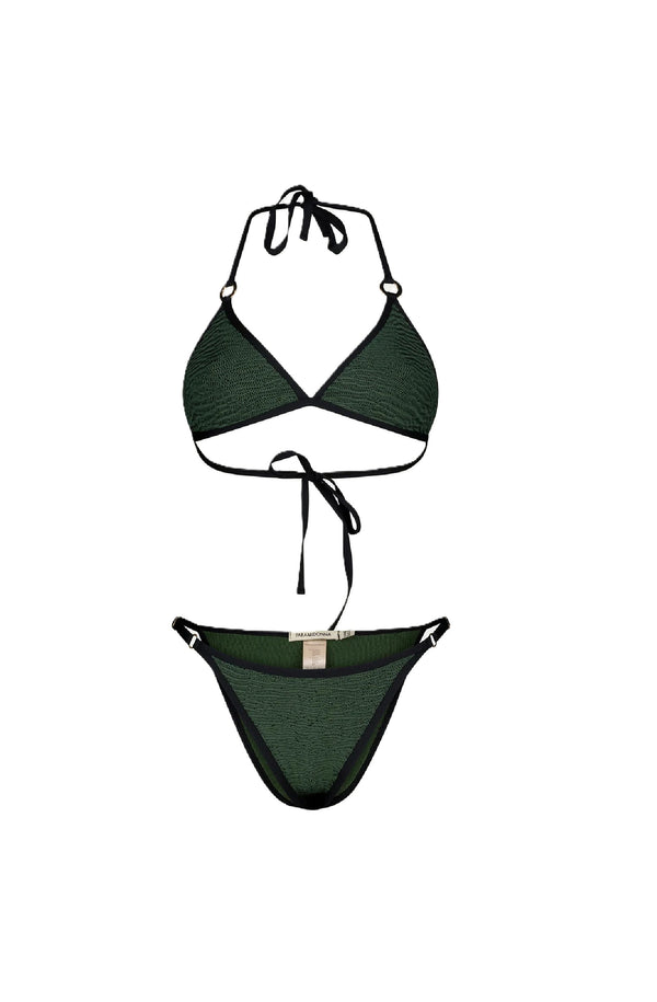 PARAMIDONNA Women Klara Forest Green Triangle Bikini