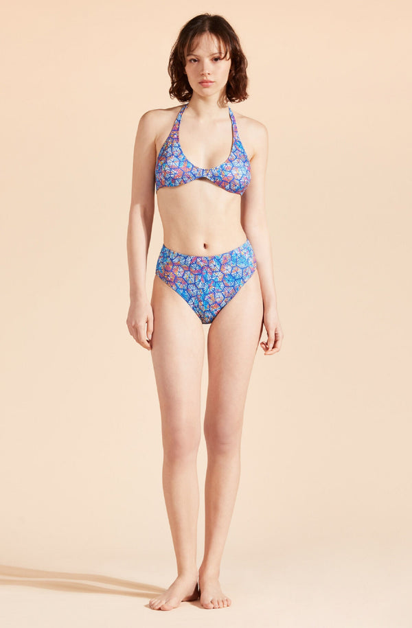 VILEBREQUIN Women High Waist Bikini Bottom Carapaces Multicolored