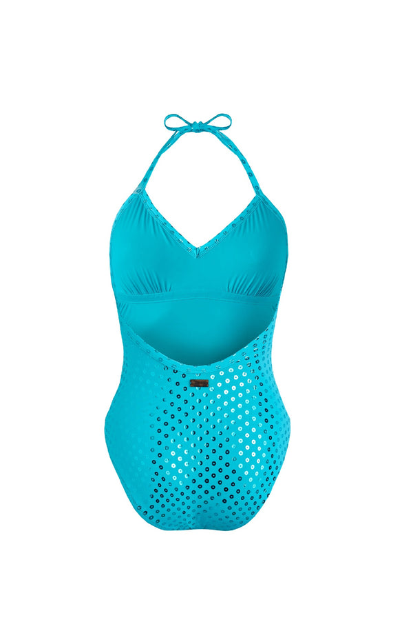 VILEBREQUIN Women Halter One-Piece Swimsuit Relief Sparkling
