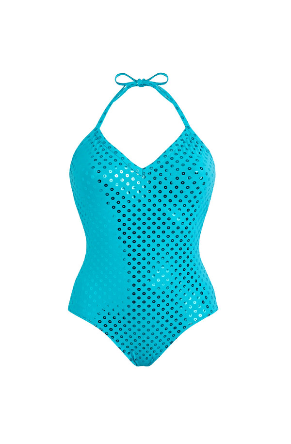 VILEBREQUIN Women Halter One-Piece Swimsuit Relief Sparkling