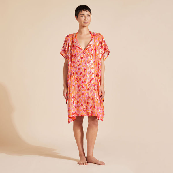 VILEBREQUIN Women Square Silk Cover-Up New Leopard