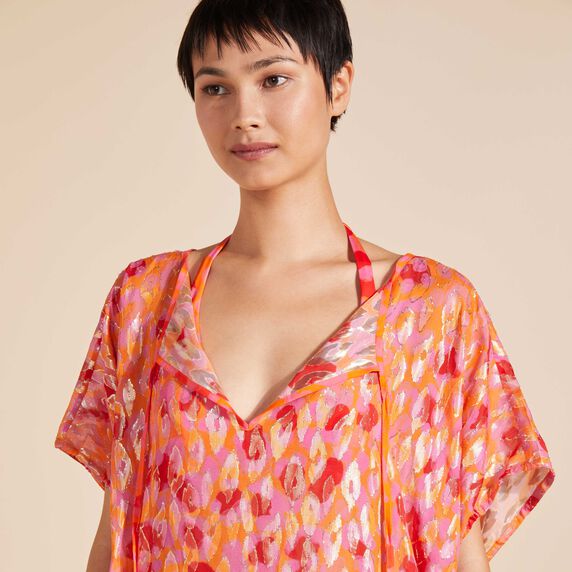 VILEBREQUIN Women Square Silk Cover-Up New Leopard