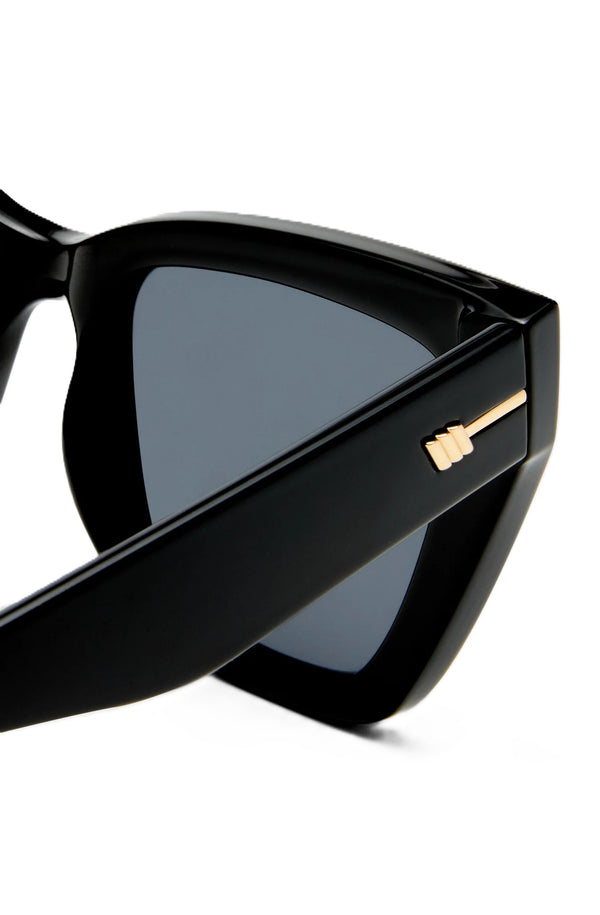 LE SPECS Women Le Coeur Black Smoke Cat Eye Polarised Sunglasses