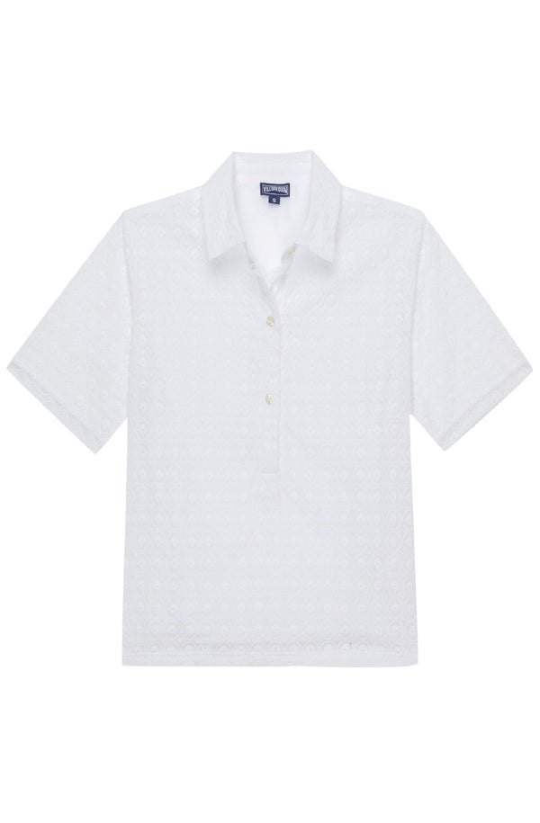VILEBREQUIN Women Cotton Polo Broderie Anglaise