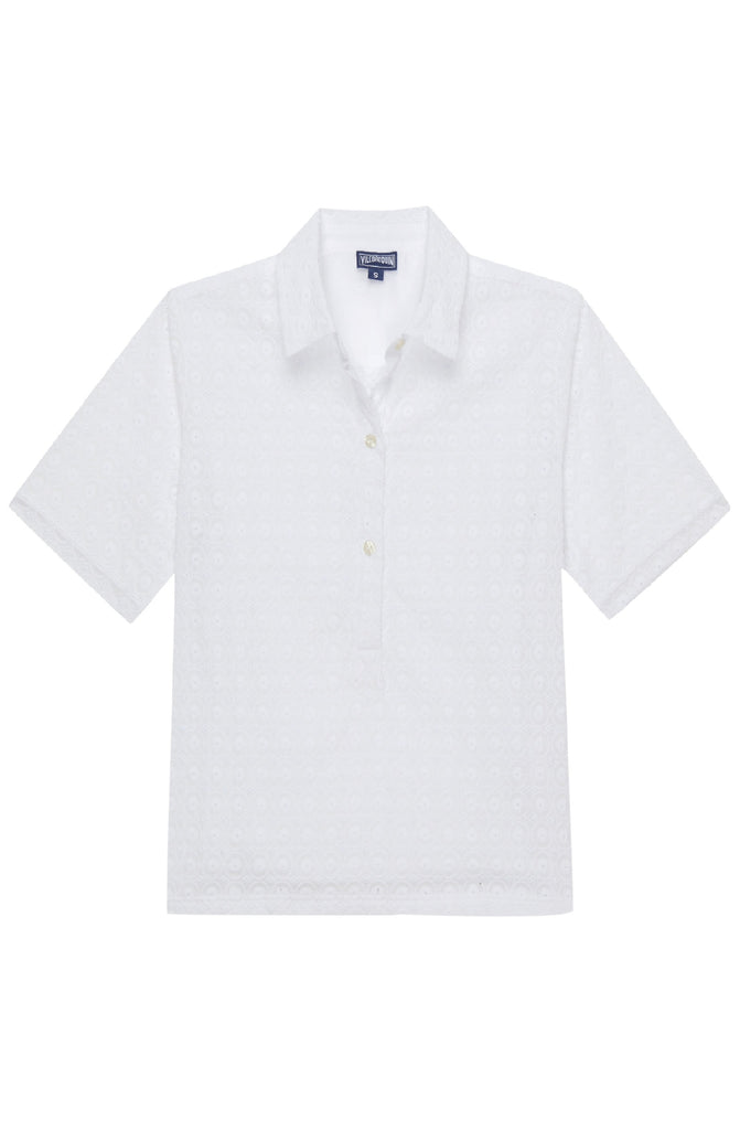 VILEBREQUIN Women Cotton Polo Broderie Anglaise