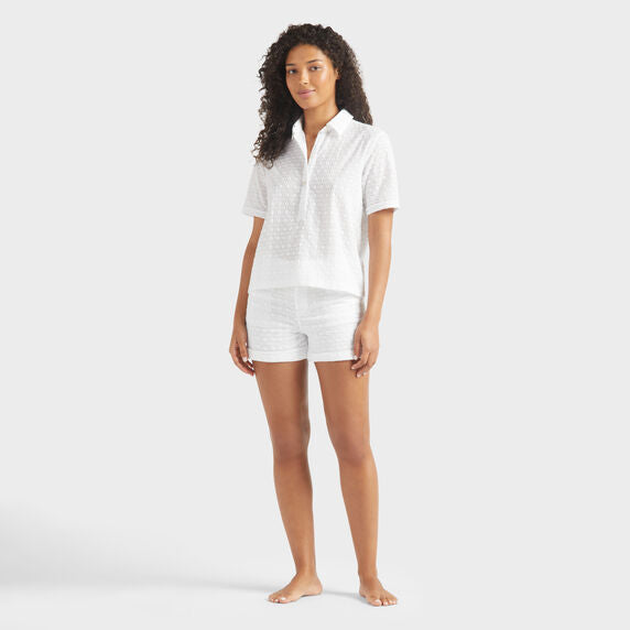 VILEBREQUIN Women Cotton Polo Broderie Anglaise