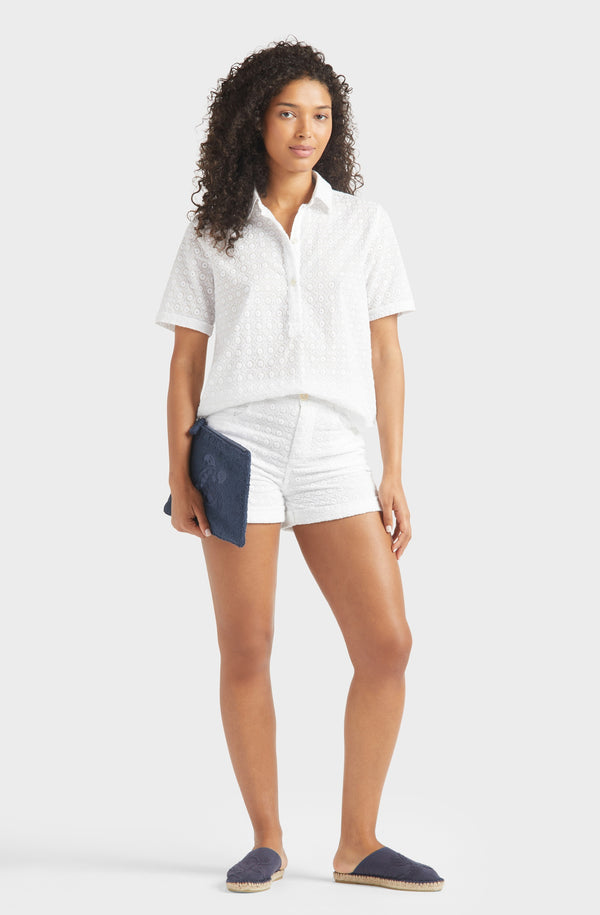 VILEBREQUIN Women Cotton Polo Broderie Anglaise
