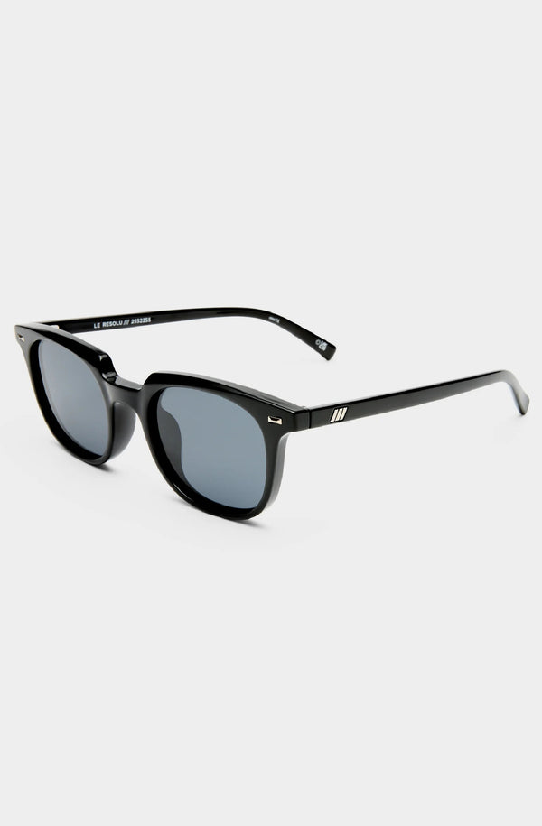 LE SPECS Unisex Le Resolu Black Round Sunglasses