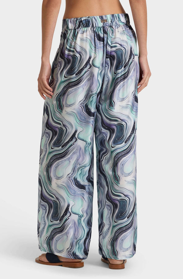 VILEBREQUIN Women Wide-Leg Silk Pants Marble