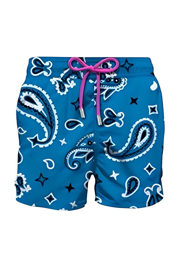 MC2 SAINT BARTH Men Lightweight Swim Shorts Lighting Macro Paisley print