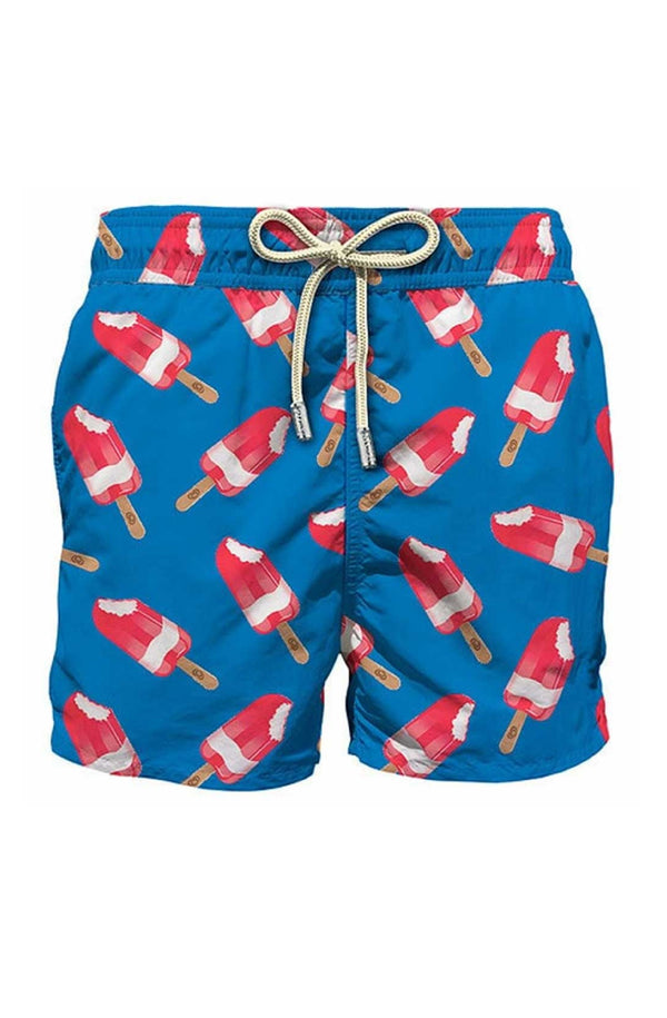 MC2 SAINT BARTH Men Lightweight Swim Shorts Lighting Ice Cream Prints