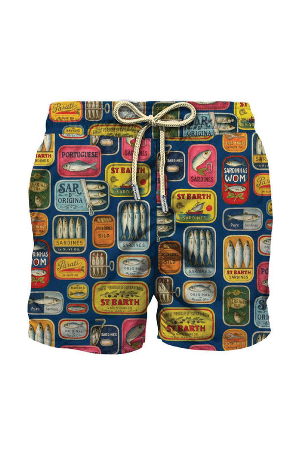 MC2 SAINT BARTH Men Lightweight Swim Shorts Lighting Sardine Tin