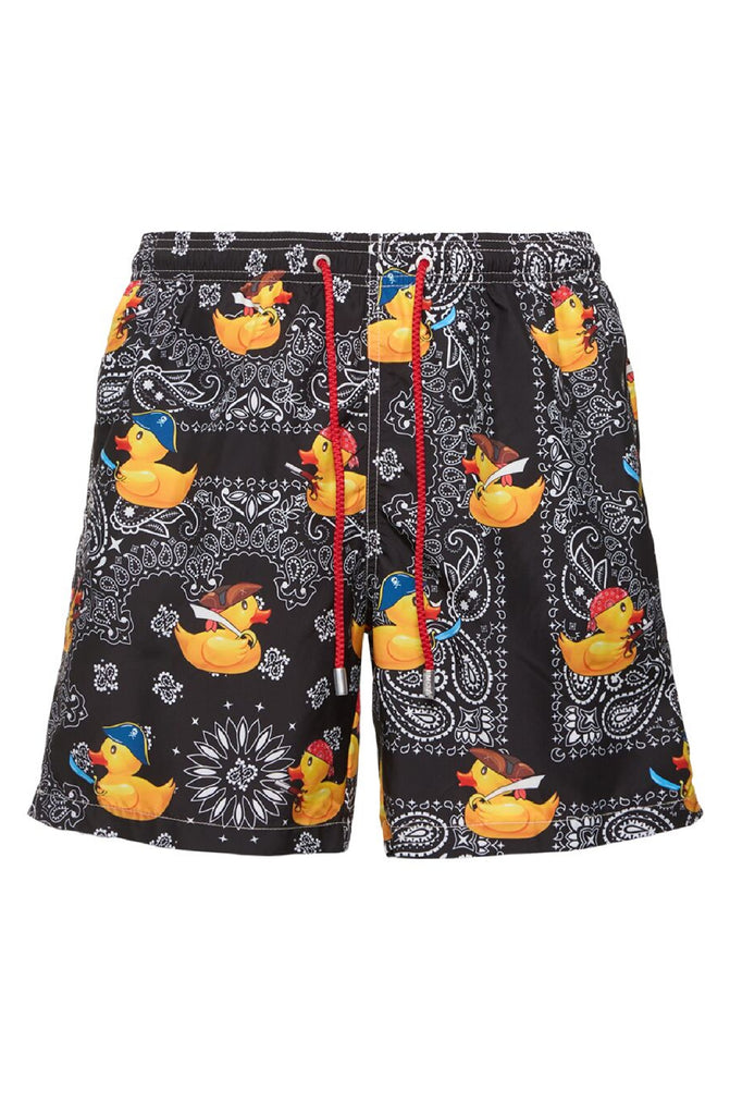 MC2 SAINT BARTH Men Swim Shorts Lightweight Fabric Lighting Ducky Pirates