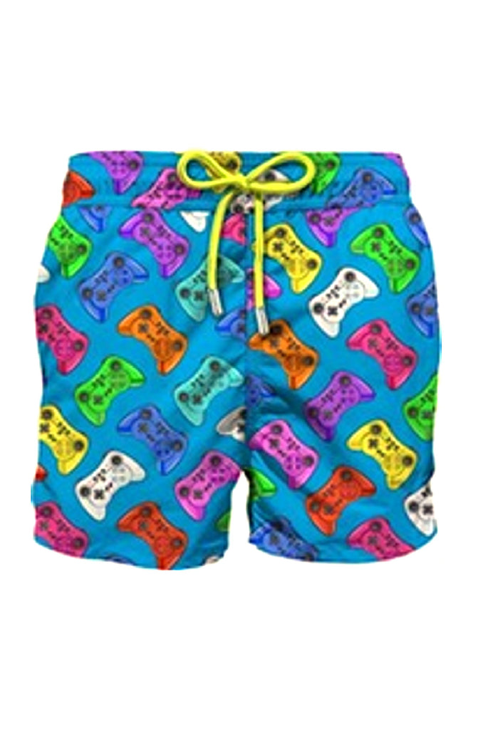 MC2 SAINT BARTH Men Swim Shorts Lightweight Fabric Lighting Game Control