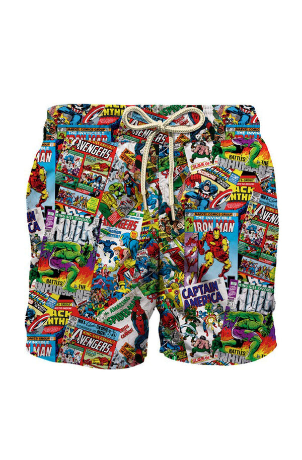 MC2 SAINT BARTH Men Lightweight Swim Shorts Lighting Marvel Covers