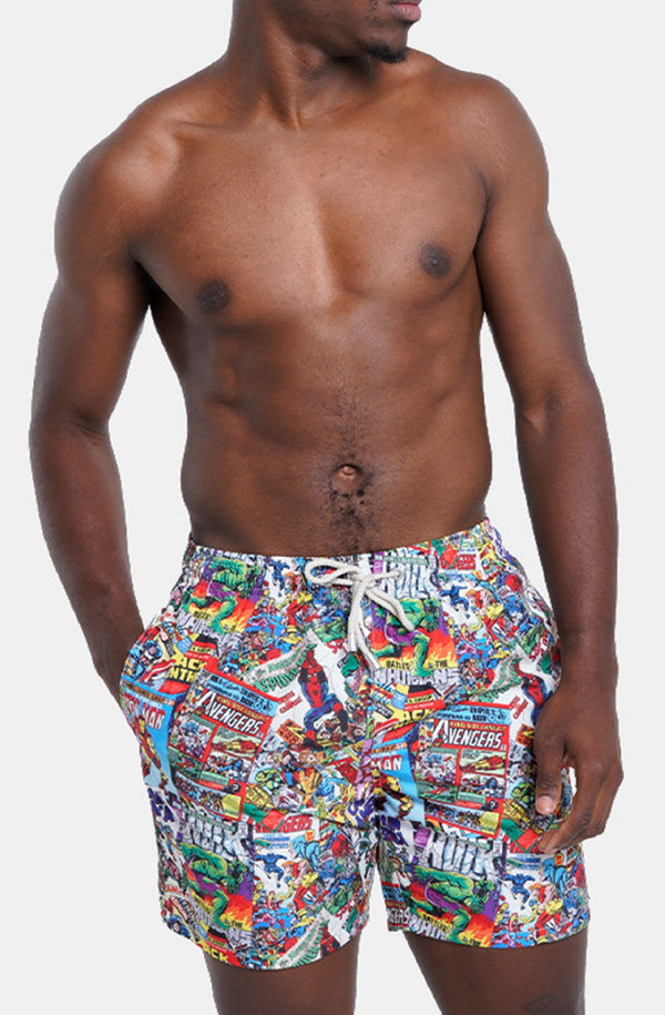 MC2 SAINT BARTH Men Lightweight Swim Shorts Lighting Marvel Covers