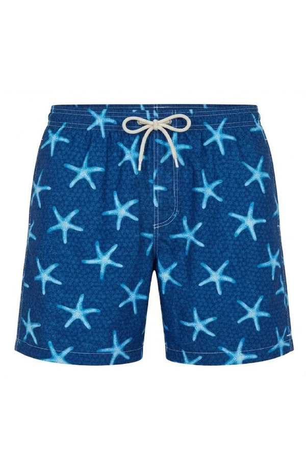 MC2 SAINT BARTH Men Lightweight Swim Shorts Lighting A Lot of Sea Star