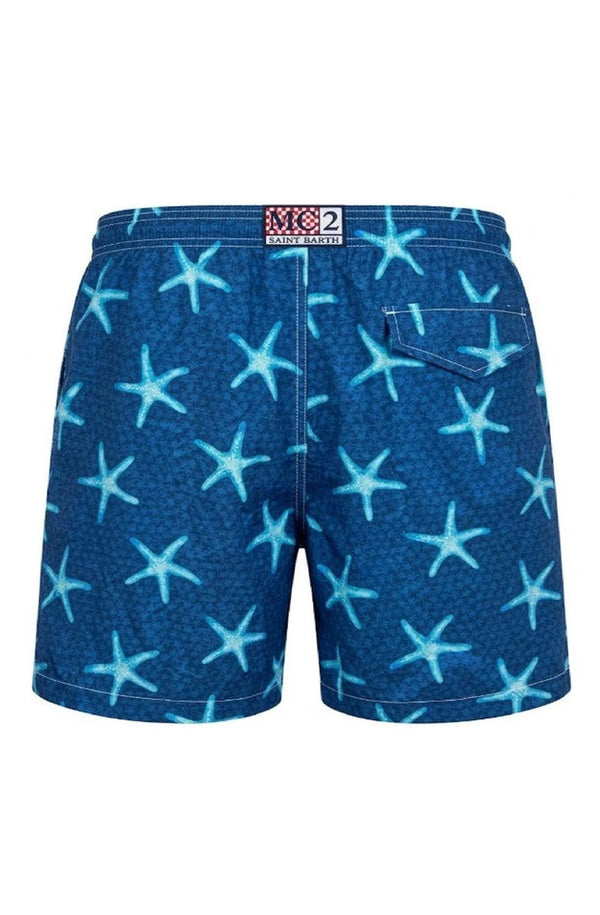 MC2 SAINT BARTH Men Lightweight Swim Shorts Lighting A Lot of Sea Star