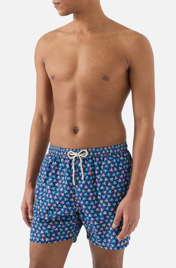 MC2 SAINT BARTH Men Lightweight Swim Shorts Lighting Micro Fantasy Octopus