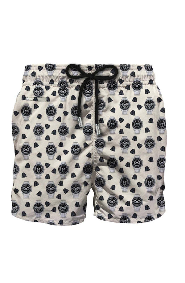 MC2 SAINT BARTH Men Lightweight Swim Shorts Lighting Micro Fantasy Watch in the Night