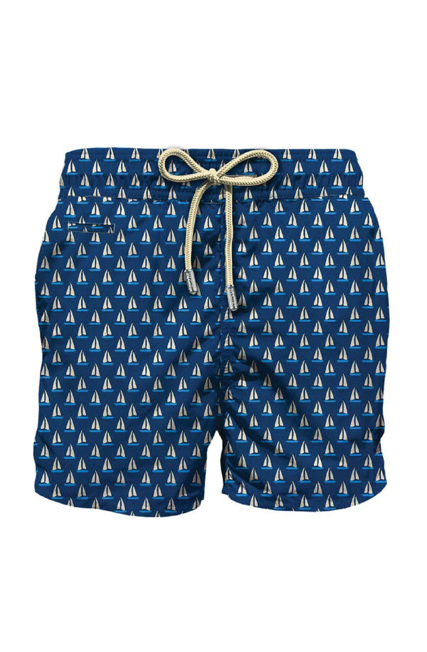 MC2 SAINT BARTH Men Lightweight Swim Shorts Lighting Micro Fantasy Regular Sail