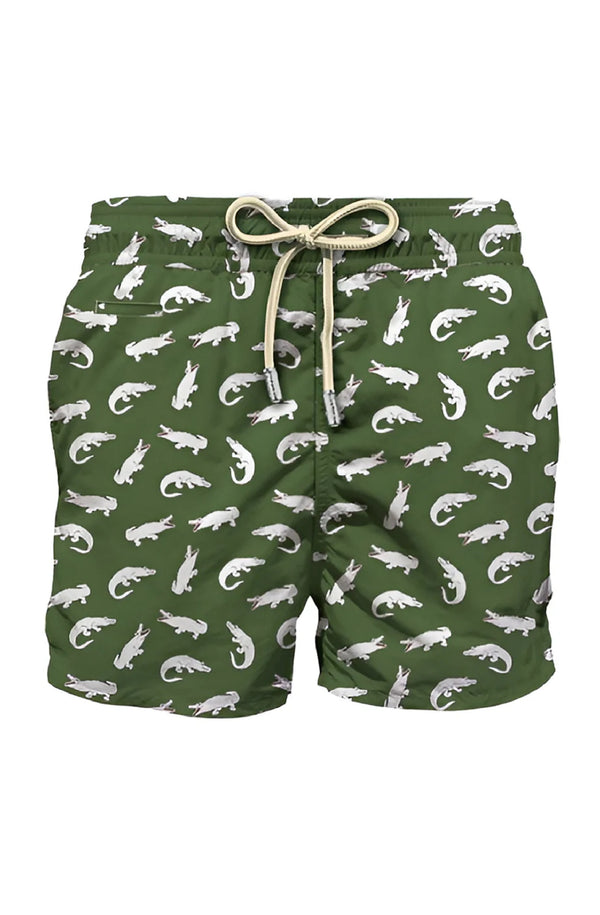 MC2 SAINT BARTH Men Lightweight Swim Shorts Lighting Micro Fantasy Fun Alligator