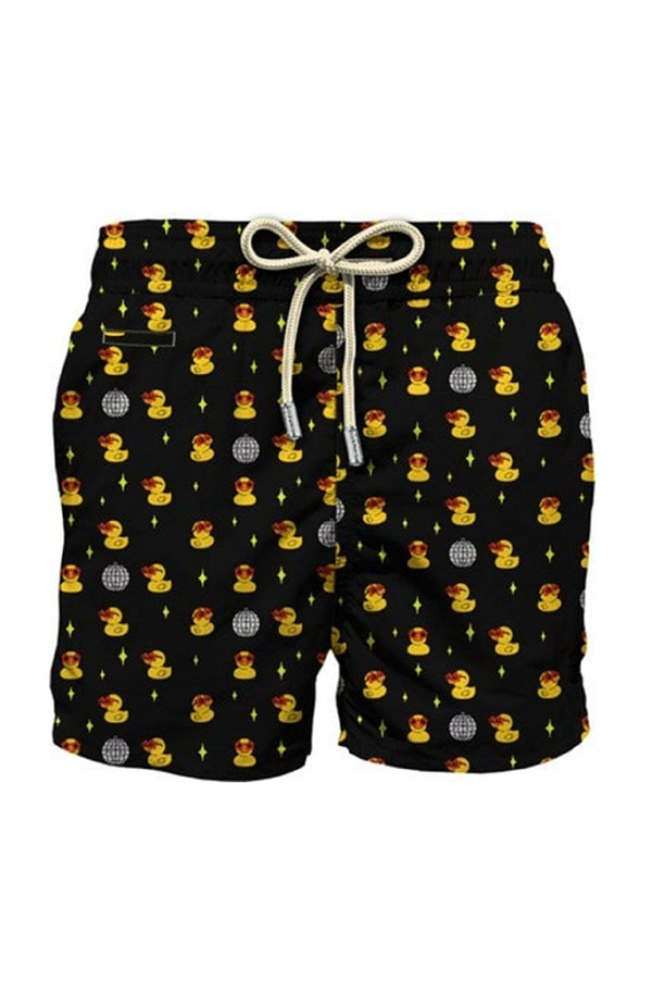 MC2 SAINT BARTH Men Lightweight Swim Shorts Lighting Micro Fantasy Ducky Disco