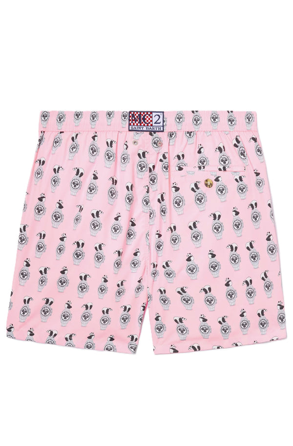MC2 SAINT BARTH Men Lightweight Swim Shorts Lighting Micro Fantasy Panda Watch