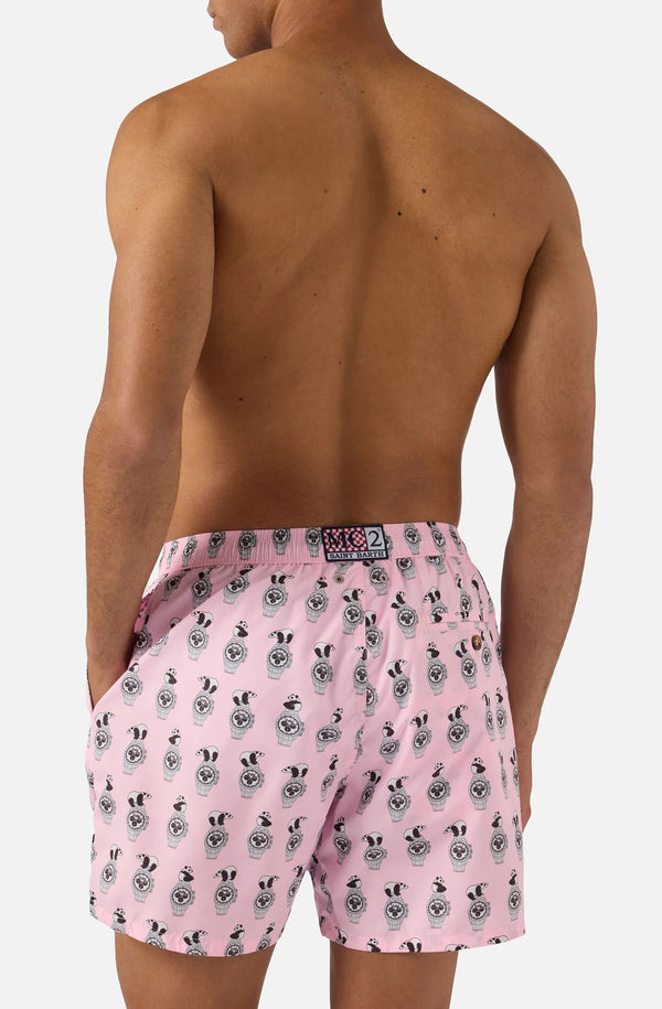MC2 SAINT BARTH Men Lightweight Swim Shorts Lighting Micro Fantasy Panda Watch