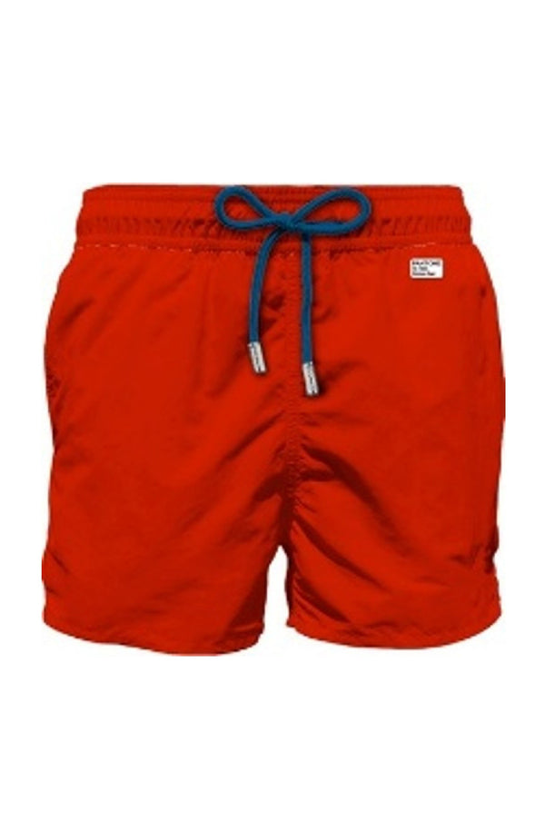 MC2 SAINT BARTH Men Lightweight Swim Shorts Lighting Pantone Red