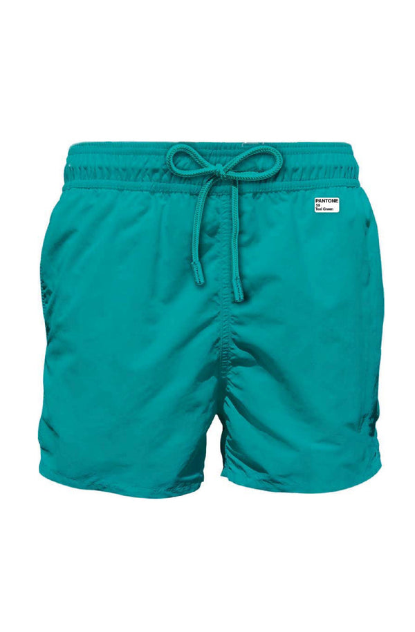 MC2 SAINT BARTH Men Lightweight Swim Shorts Lighting Pantone Teal Green