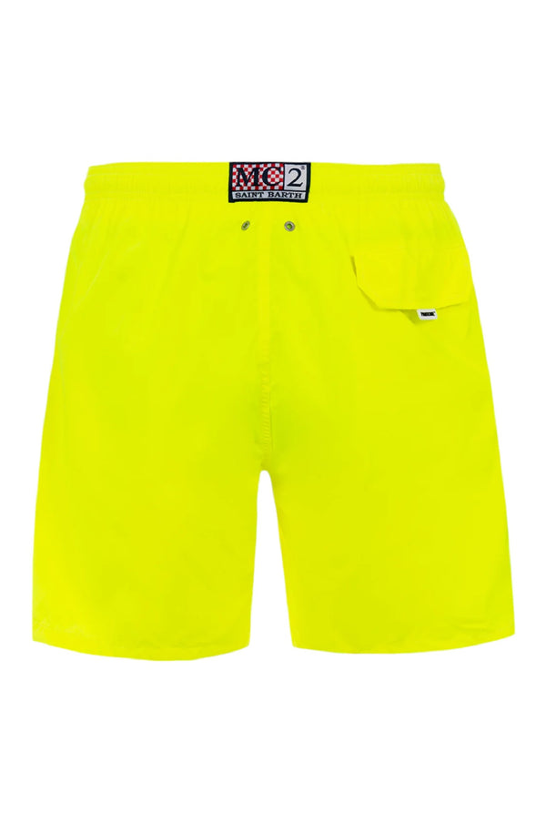 MC2 SAINT BARTH Men Lightweight Swim Shorts Lighting Pantone Fluo Yellow