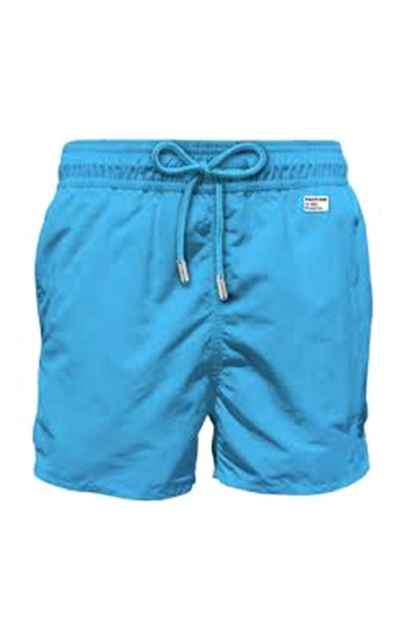 MC2 SAINT BARTH Men Lightweight Swim Shorts Lighting Pantone Acqua Blue