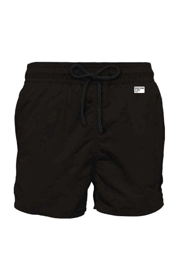 MC2 SAINT BARTH Men Lightweight Swim Shorts Lighting Pantone Black