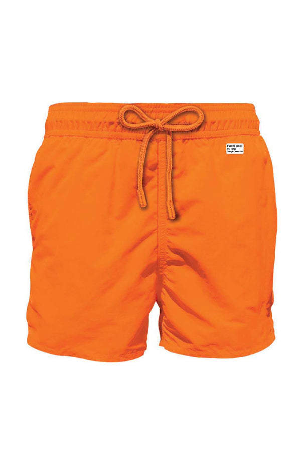 MC2 SAINT BARTH Men Lightweight Swim Shorts Lighting Pantone Fluo Orange