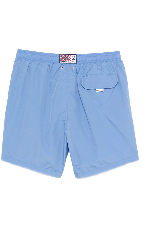 MC2 SAINT BARTH Men Lightweight Swim Shorts Lighting Pantone Cloud Blue