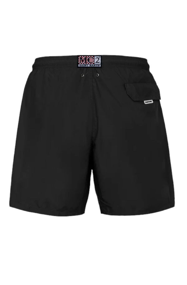 MC2 SAINT BARTH Men Lightweight Swim Shorts Lighting Pantone Black