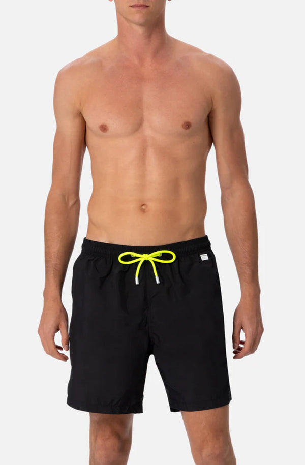 MC2 SAINT BARTH Men Lightweight Swim Shorts Lighting Pantone Black