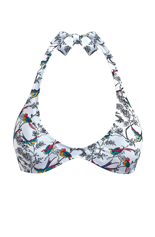 VILEBREQUIN Women Round Neckline Bikini Top Rainbow Birds