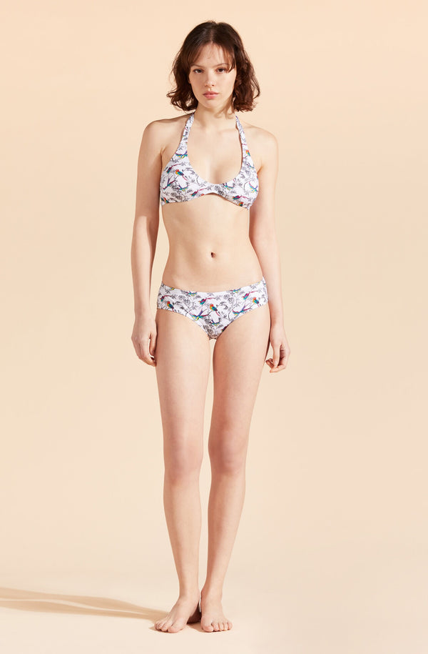 VILEBREQUIN Women Round Neckline Bikini Top Rainbow Birds