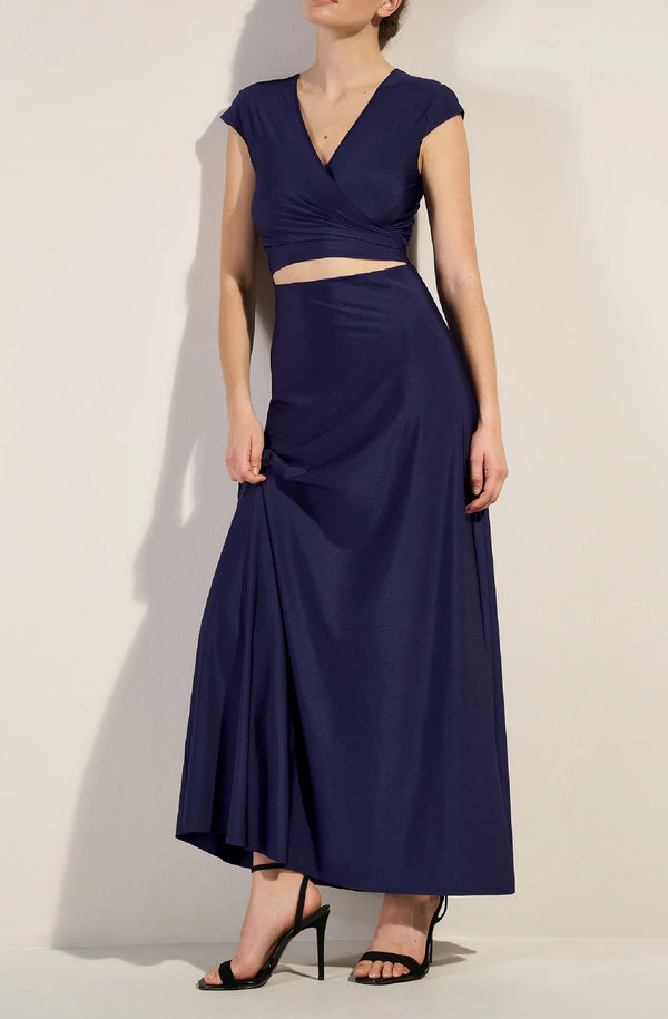 PAIN de SUCRE Women Lil Navy Short Sleeve Maxi Dress