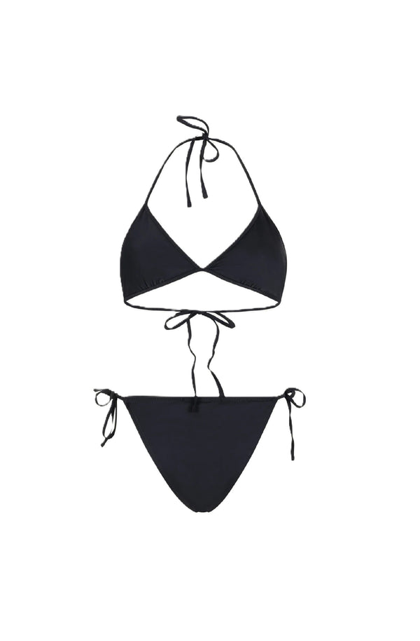 PARAMIDONNA Women Livia Black Crystals Adjustable Strap Bikini
