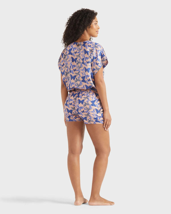 VILEBREQUIN Women Silk Bermuda Shorts Disco Butterfly