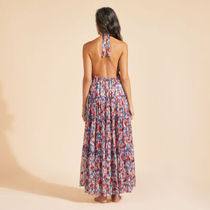 VILEBREQUIN Women Viscose Long Backless Dress Flowers in the Sky